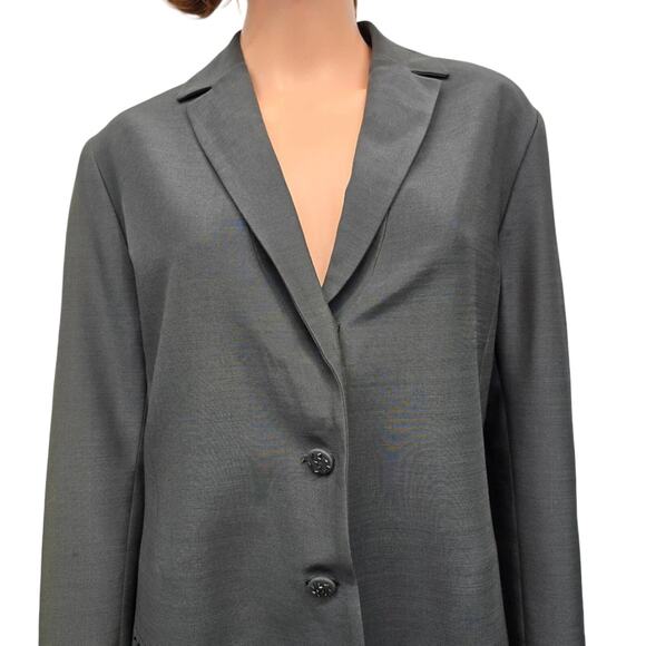 VALENTINO Miss V Blazer Jacket Bead Embellishment 14 / L Made in Italy Vintage - Picture 7 of 14